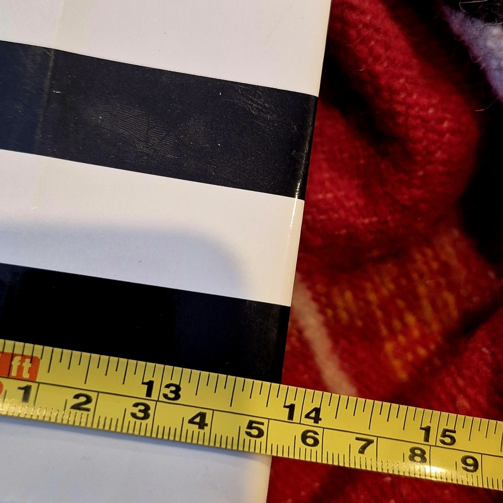 Vintage Valentino Black and White Striped Shopping  Bag TESSUTI - Picture 7 of 8